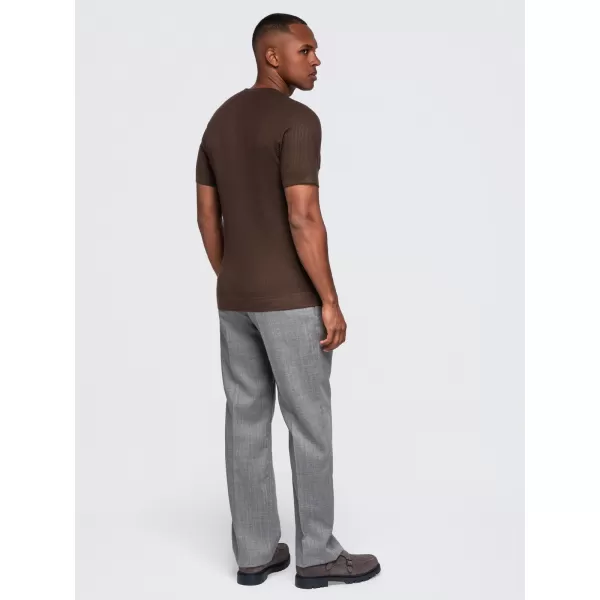  Pánske tričko OMBRE OM-TSCT-0304 BROWN 