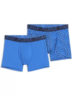 Pánske boxerky PUMA MEN GRAPHICAL PRINT BOXERS 2P 94780404 BLUE COMBO