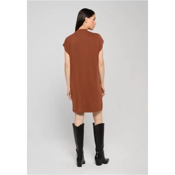  Dámske šaty URBAN CLASSICS TB2598 CINNAMON BROWN 