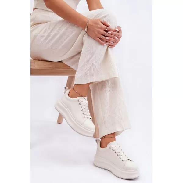  Dámske kožené tenisky GOE SS2N4021 WHITE 