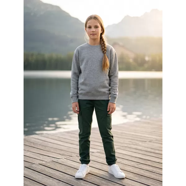  Detská mikina MALFINI CREW 427 TMAVO ŠEDÝ MELÍR 