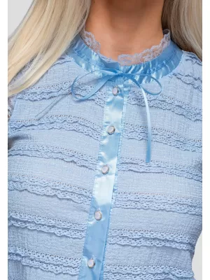 Dámska blúza OMBRE OW-TS-E0066 BLUE