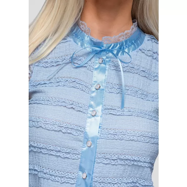  Dámska blúza OMBRE OW-TS-E0066 BLUE 