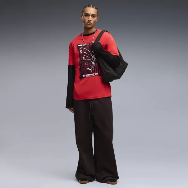  Pánske tričko PUMA GRAPHICS BOX TEE 69436611 FOR ALL TIME RED 