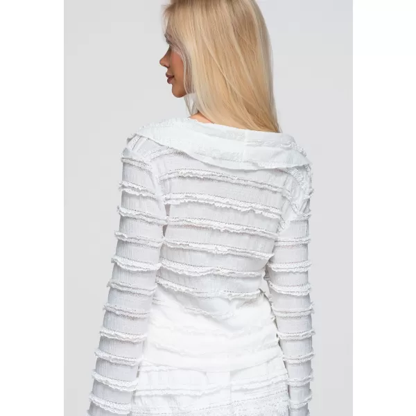  Dámska blúza OMBRE OW-TS-E0067 WHITE 