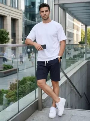 Pánske kraťasy DSTREET SX2626 TMAVO MODRÁ