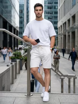 Pánske kraťasy DSTREET SX2630 BIELA