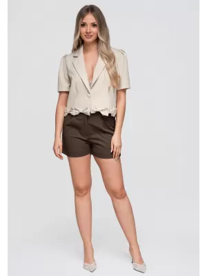 Dámska bunda OMBRE OW-BL-E0002 BEIGE
