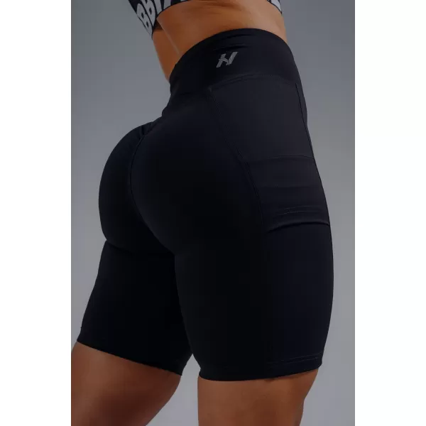  High-waist šortky s vreckami NEBBIA PRIMAL 858 BLACK 