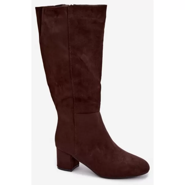  Dámske čižmy S.BARSKI HY62-8131 CHOCOLATE 