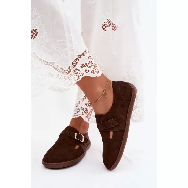  Dámske poltopánky BOTO JH578 BROWN 