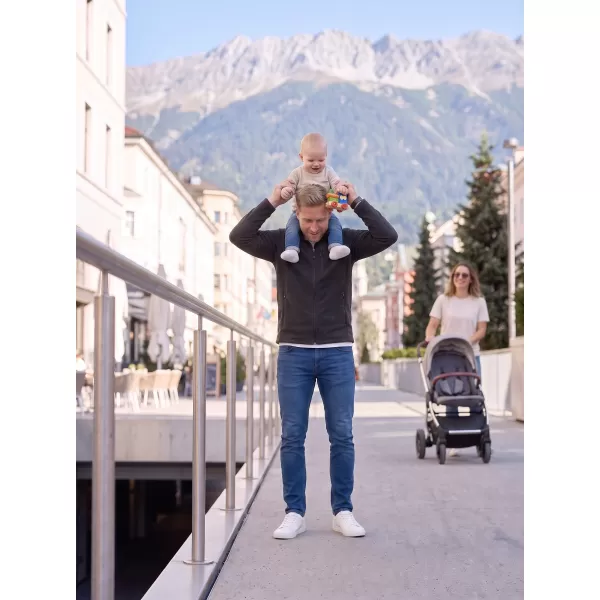  Pánska fleece mikina ALTISPORT ALM002852 ČIERNOSTRIEBORNÁ 