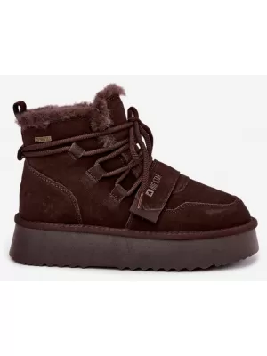Dámske snehule BIG STAR SHOES UU274316 BROWN/BEIGE SHADOWS