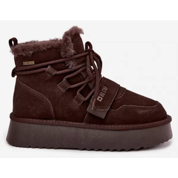  Dámske snehule BIG STAR SHOES UU274316 BROWN/BEIGE SHADOWS 