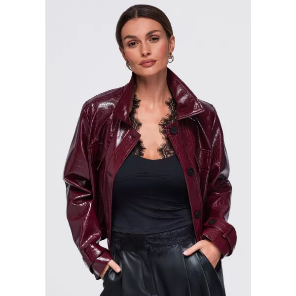  Dámska bunda OMBRE OW-JAFL-0145 BURGUNDY 