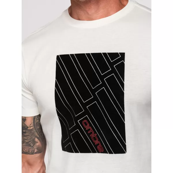  Pánske tričko OMBRE OM-TSPT-0259 WHITE 