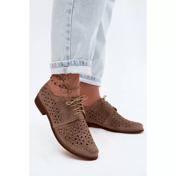  Dámske poltopánky ZAZOO 4156/HOGL BEIGE 