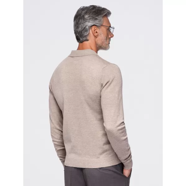  Pánske tričko s golierom OMBRE OM-POLS-0151 BEIGE 