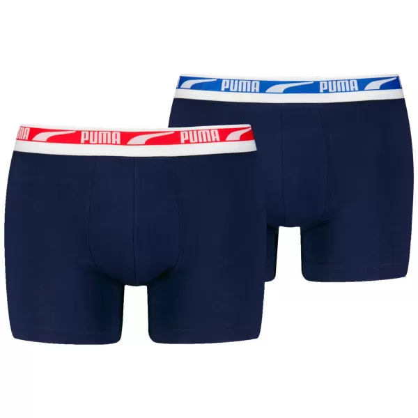  Pánske boxerky PUMA MEN EVERYDAY MULTI LOGO BOXER 2P 93832503 NAVY COMBO 