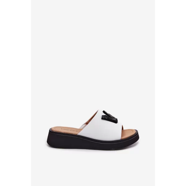  Dámske šľapky VINCEZA 66950 WHITE 