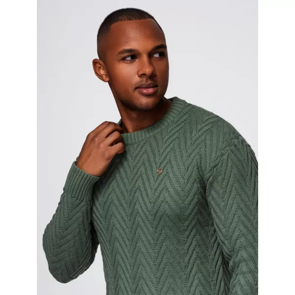  Pánsky sveter OMBRE OM-SWSW-0190 MUTED GREEN 