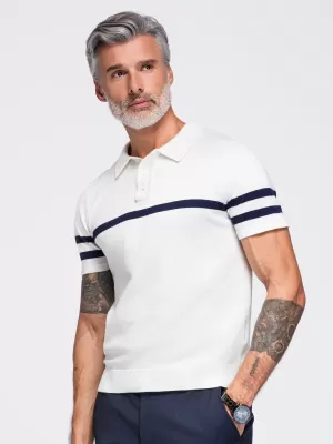 Pánske polo tričko OMBRE OM-POSS-0177 WHITE