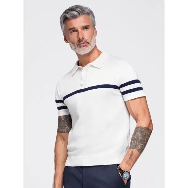  Pánske polo tričko OMBRE OM-POSS-0177 WHITE 