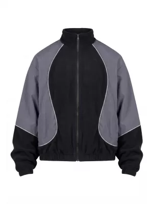 Pánska tepláková bunda URBAN CLASSICS TB8602-07652 BLACK/MAGNET