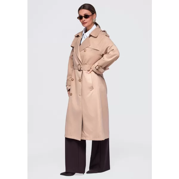  Dámsky kabát OMBRE OW-COLC-0121 BEIGE 