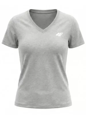 Dámske tričko 4F WMM00TTSHF3307 COLD LIGHT GREY MELANGE