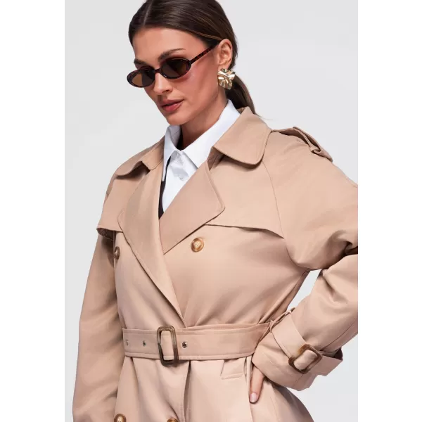  Dámsky kabát OMBRE OW-COLC-0121 BEIGE 