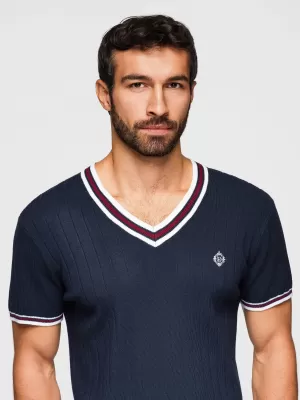 Pánske tričko OMBRE OM-TSCT-0266 NAVY BLUE