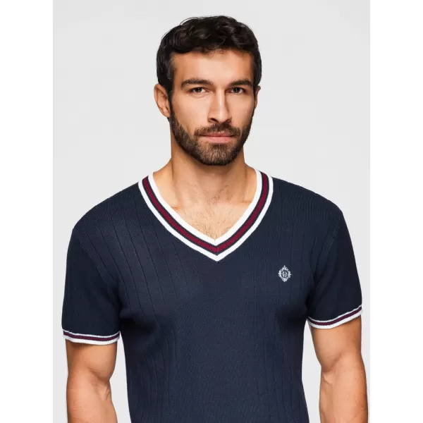  Pánske tričko OMBRE OM-TSCT-0266 NAVY BLUE 