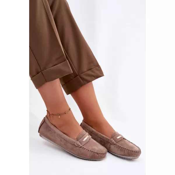  Dámske mokasíny S.BARSKI LR61-7029 DARK BROWN 