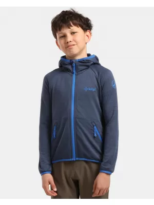 Detská fleece mikina KILPI MEMPHIS-JB 1J0201KI TMAVO MODRÁ