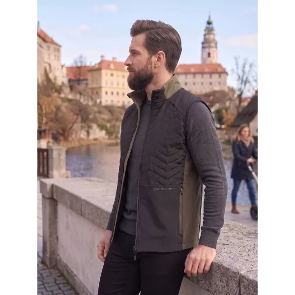  Pánska ľahká vesta ALPINE PRO BERF 3 BLACK 