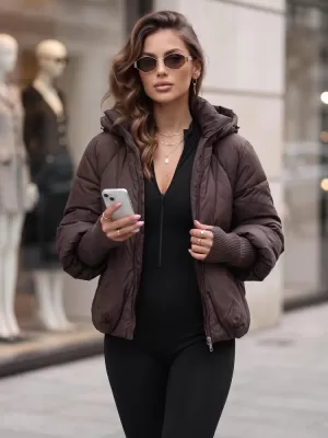 Dámska bunda DSTREET TY5896 HNEDÁ