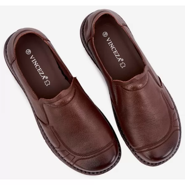  Dámske poltopánky VINCEZA 107241 BROWN 