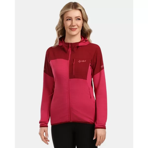  Dámska fleece mikina KILPI MEMPHIS-W 1L0201KI RUŽOVÁ 