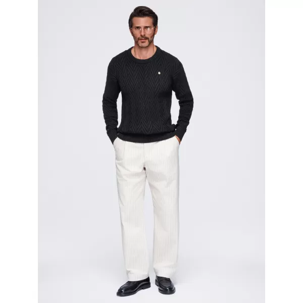  Pánsky sveter OMBRE OM-SWSW-0190 BLACK 