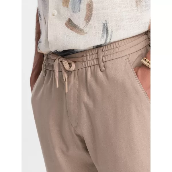 Pánske chino nohavice OMBRE P1522 BEIGE 