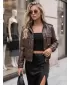Dámska bunda DSTREET TY5874 HNEDÁ