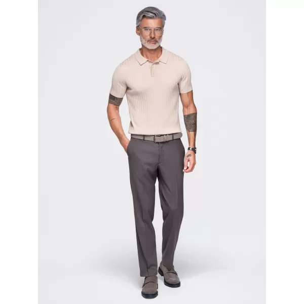  Pánske polo tričko OMBRE OM-POSS-0180 BEIGE 
