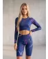Dámske legíny nad kolená premium (nové veľkosti) ALTISPORT VOJ/ALW082LEG06 TMAVO MODRÁ