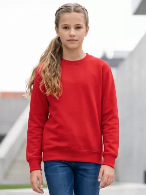 Detská mikina MALFINI CREW 427 ČERVENÁ