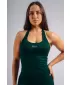 Halter top so vstavanou podprsenkou NEBBIA PRIMAL 863 DARK GREEN