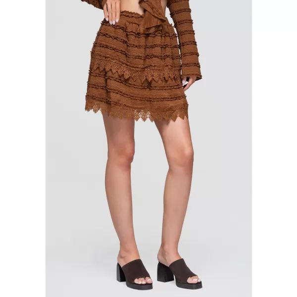  Dámska sukňa OMBRE OW-GL-E0015 LIGHT BROWN 