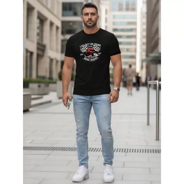  Pánske tričko DSTREET NX5087R-BK ČIERNA 
