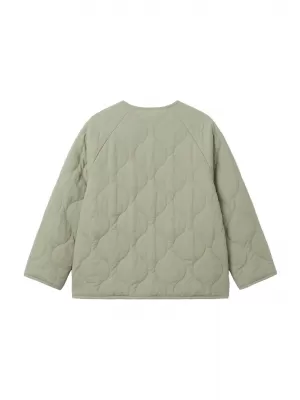 Dievčenská prešívaná bunda URBAN CLASSICS UCK7175-03259 SOFT SALVIA