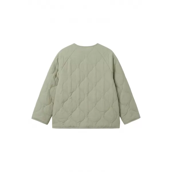 Dievčenská prešívaná bunda URBAN CLASSICS UCK7175-03259 SOFT SALVIA 